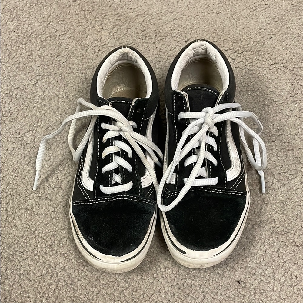 Black and White VANS sneakers kids size 1